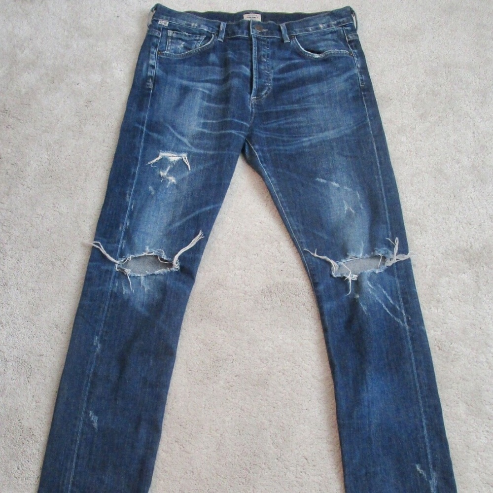 CITIZENS OF HUMANITY Men's Premium Vintage Thrashed Jeans Size 26 X 28 Blue